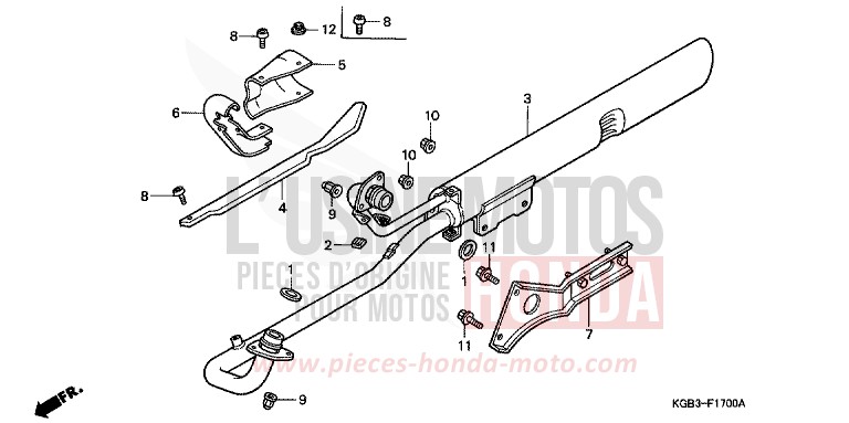 SILENCIEUX D'ECHAPPEMENT de Shadow VT125C MUTE BLACK METALLIC (NH359) de 1999